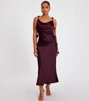 satin midaxi dress | New Look
