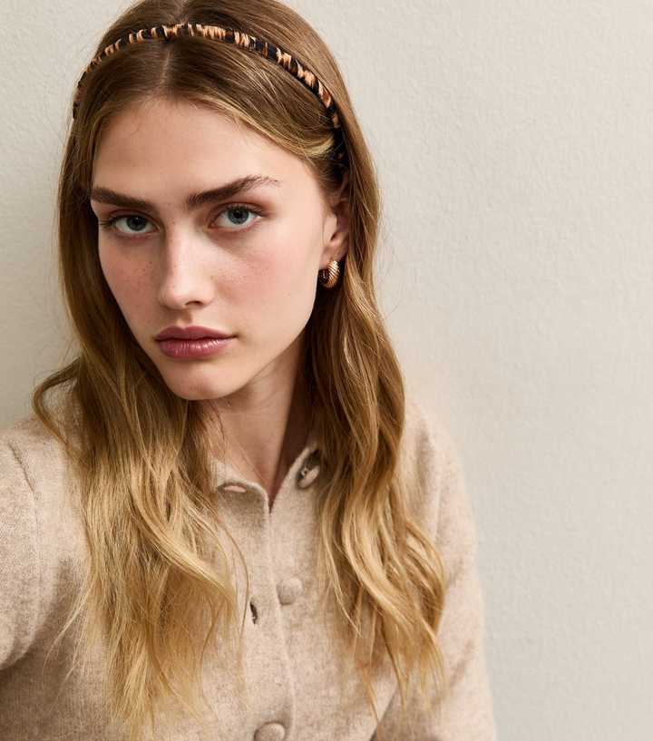 Brown Leopard Print Grippy Headband New Look