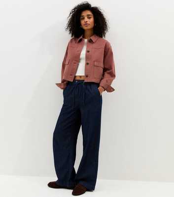 Pink Flap Pocket Cotton Shacket
