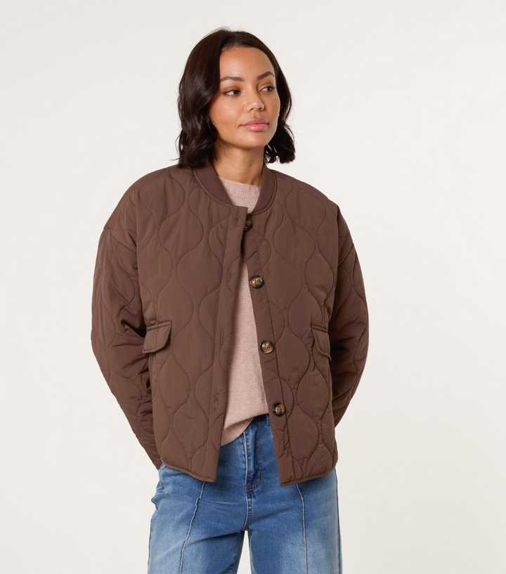 Blue Vanilla Brown Quilted Jacket