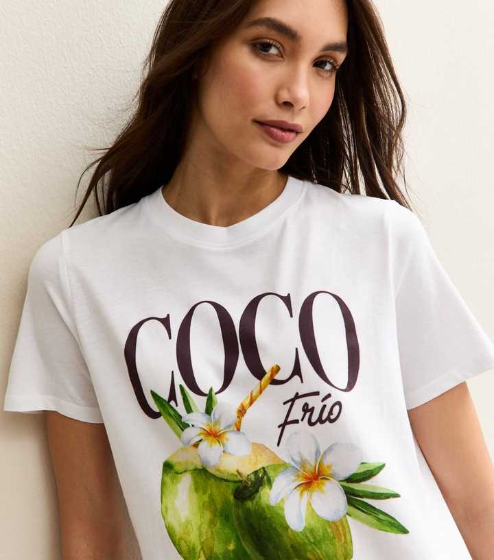 White Coco Frio Logo Crew Neck T-shirt