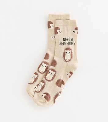Stone Need A Hedgehug Patterned Ankle Socks