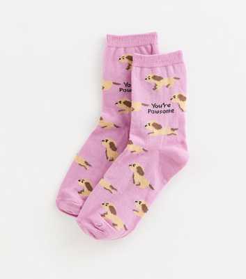 Pink Cockerpoo Youre Pawsome Socks