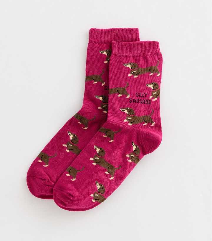 Pink Silly Sausage Socks