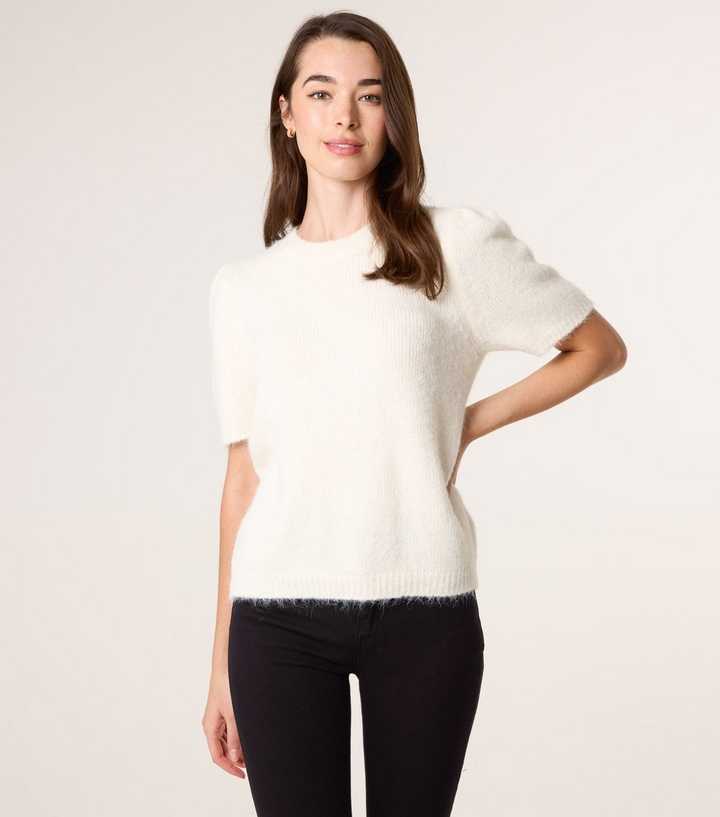 Blue Vanilla Off White Round Neck Jumper