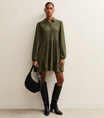 green emerald velvet dress Shirt Dress New Style Linen