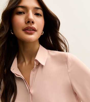 Pink Concealed Button Shirt