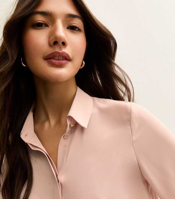 Pink Concealed Button Shirt