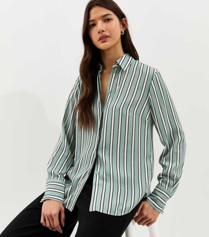 Blue Striped Button Up Shirt