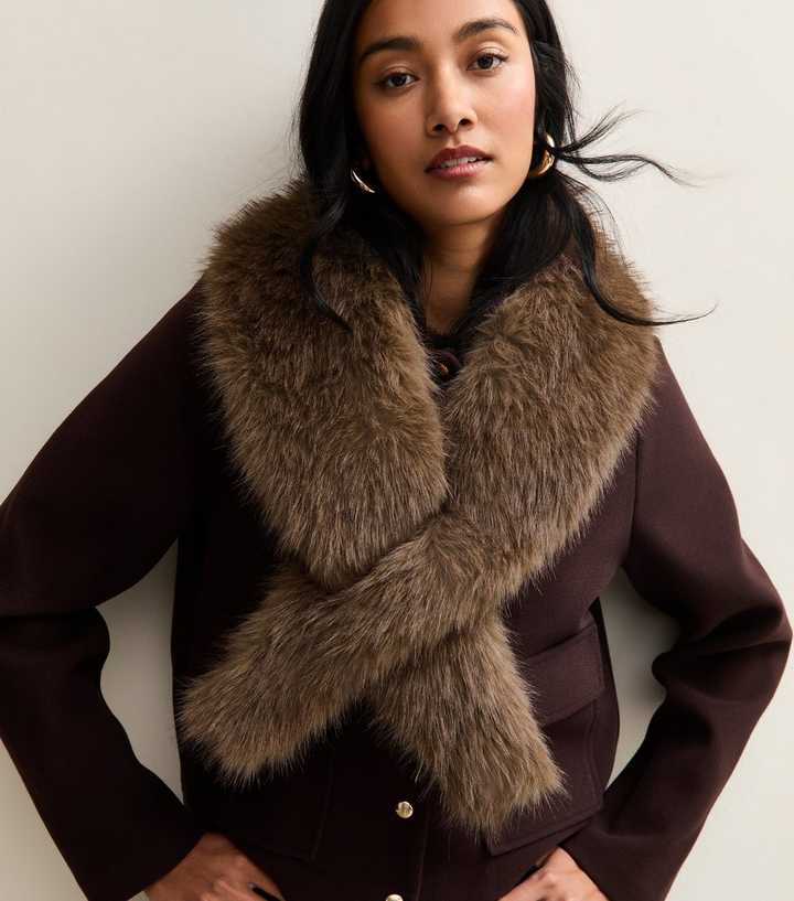 Mink Faux Fur Stole Scarf