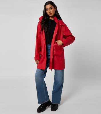 Urban Bliss Bright Red Rubberised Raincoat