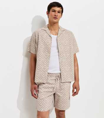 Jack & Jones Brown Seersucker Shorts