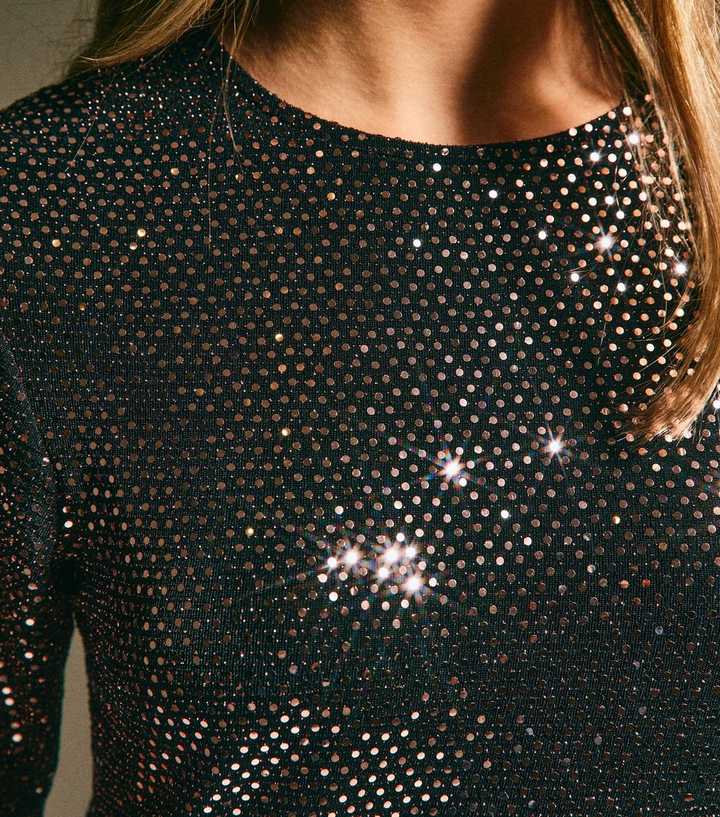 green emerald velvet dress Whitewed Womens Ladies Sequin Birthday Jersey Dress Football Glitter Sequin Shirt  Dress 3/4 Sleeve Black/Gold at Amazon Women's Clothing store main image 0