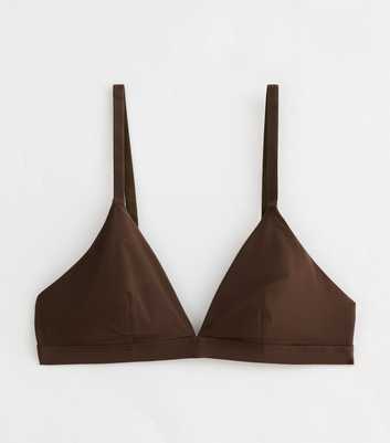 Brown Non Padded Triangle Microfibre Bralette