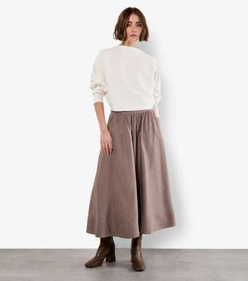 Apricot White Ribbed Batwing Jumper