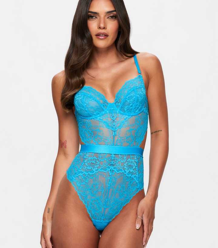 Ann Summers Bright Blue Lace Bodysuit 