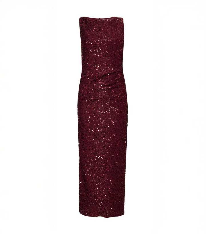 fitted lace wedding dress FIREWORKS V NECK SHORT SLEEVE SEQUIN MIDI DRESS main image 1