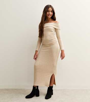 Girls Off White Bardot Maxi Dress