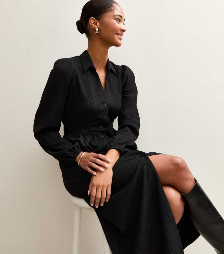 black shirt style dress Two Ways To Style A Black T-Shirt Dress For Fall