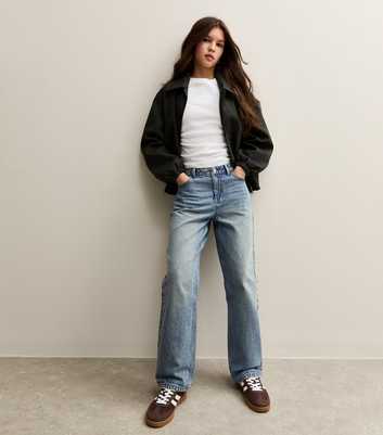 Girls Blue Baggy Fit Jeans