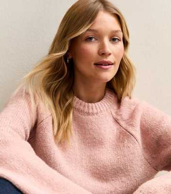 Light Pink Wide Sleeve Raglan Jumper