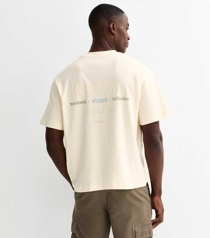 Jack & Jones Cream Studio Collection Regular Short Sleeve T-Shirt