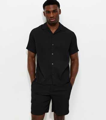 Jack & Jones Regular Black Striped Drawstring Shorts