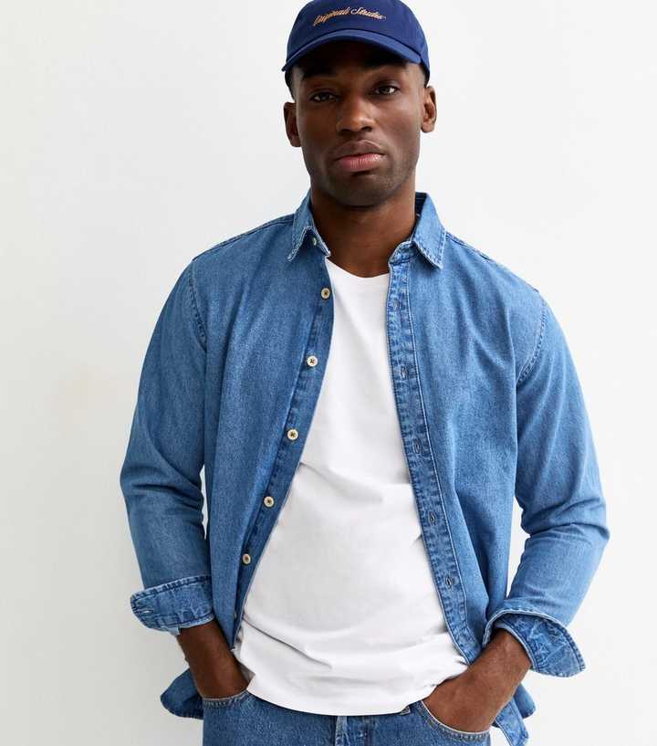 Jack and Jones Mid Blue Wash Denim Shirt