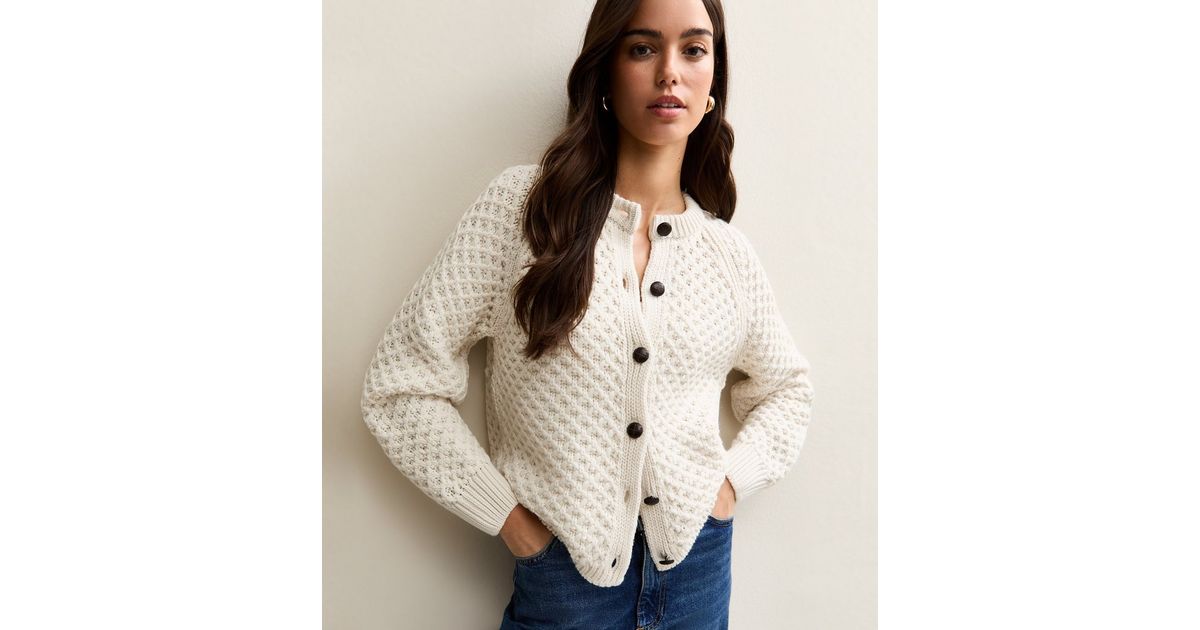 Authentic Cream Crewneck Cardigan