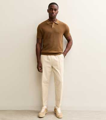 Off White Front Seam Trousers