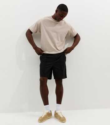 Black Regular Cotton Pin Tuck Shorts