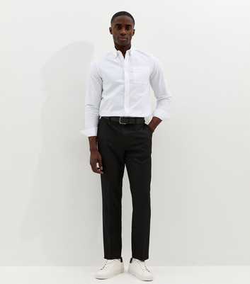 Black Straight Leg Smart Trousers