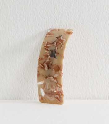 Cream Resin Hair Slide