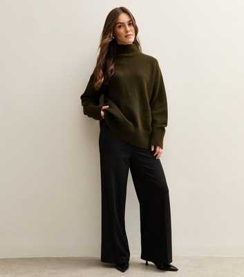 Petite Black Wide Leg Trousers