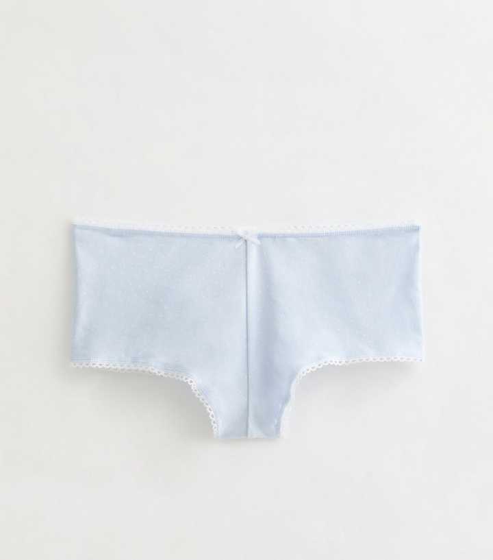 Girls Blue Spotty Boxer Briefs