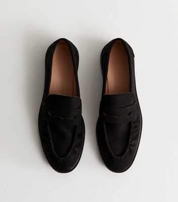 Truffle Black Faux Suede Loafer