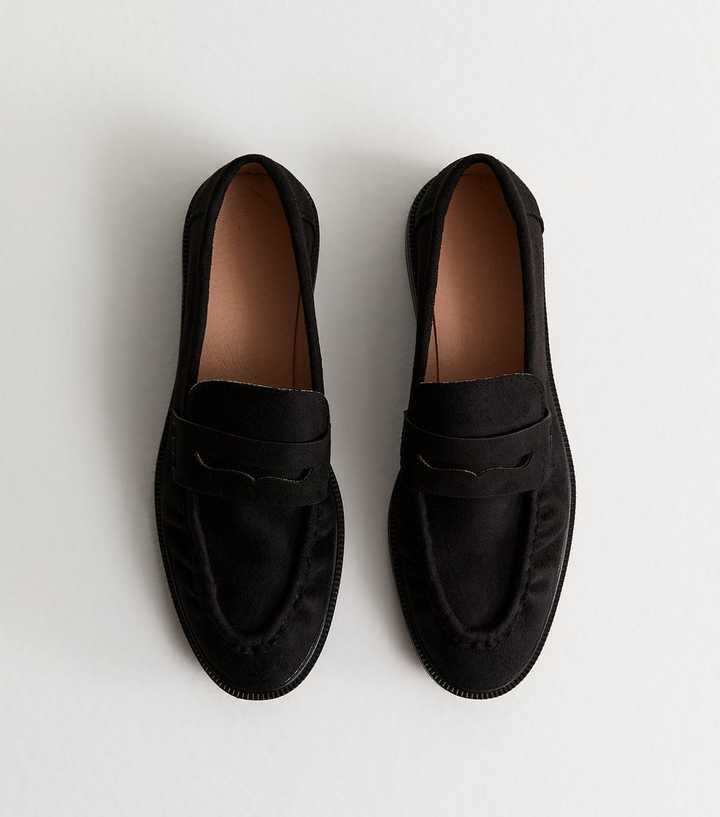 Truffle Black Faux Suede Loafer