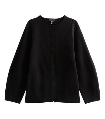 Black Compact Knit Longline Cardigan | New Look