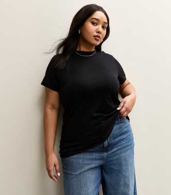 Curves Black Crew Neck T-Shirt