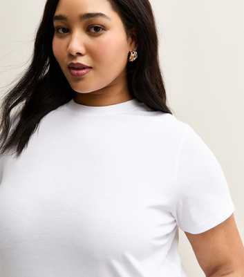 Curves White Crew Neck T-Shirt