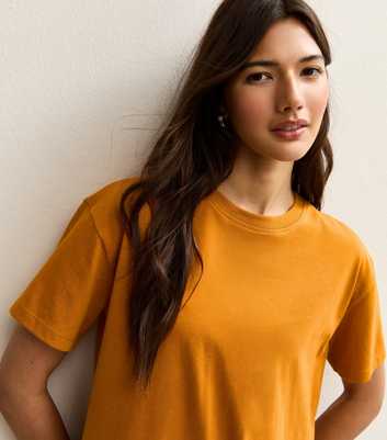 Burnt Orange Cotton Boxy Fit T-Shirt