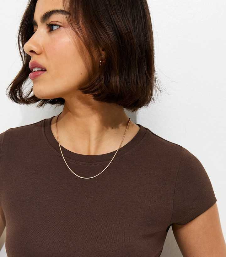 Dark Brown Short Sleeve Baby Tee
