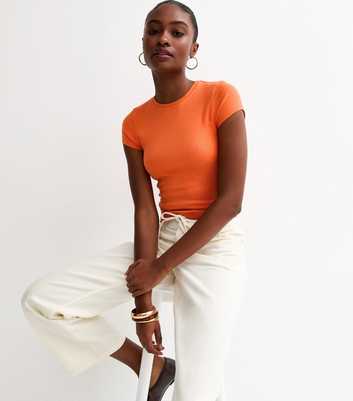 Bright Orange Short Sleeve Baby Tee