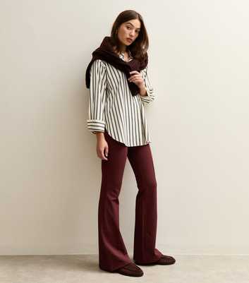 Dark Brown Flared Trousers