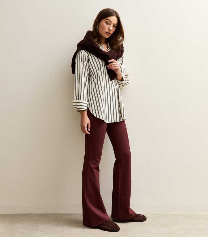 Dark Brown Flared Trousers