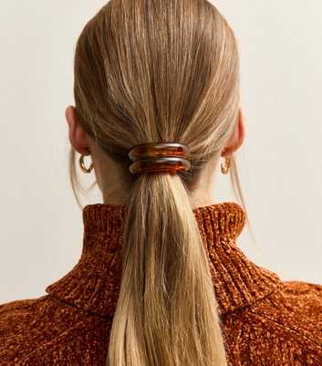 Mid Brown Resin Ponytail Holder