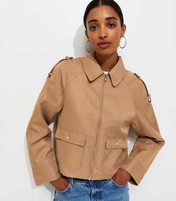 Tan Short Trucker Jacket