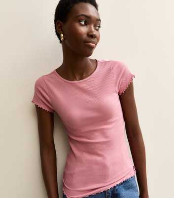 Tall Pink Ribbed Babylock T-Shirt