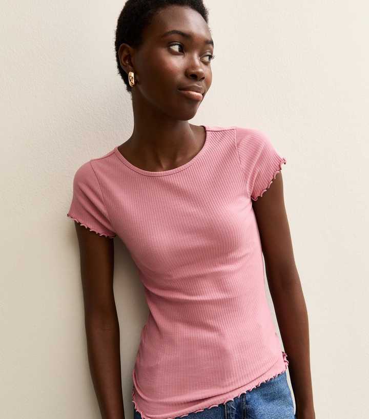 Tall Pink Ribbed Babylock T-Shirt