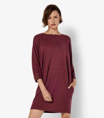 Apricot Soft Ribbed Cocoon Mini Dress